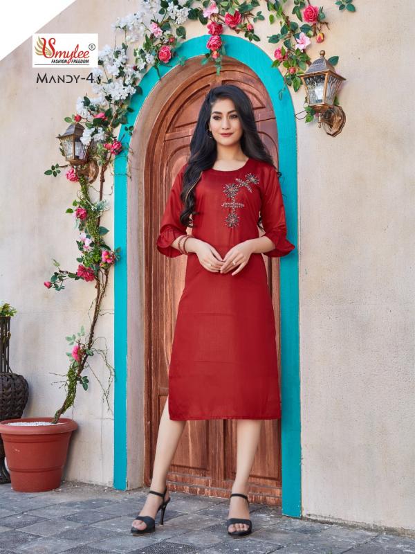 Smylee Mandy 4 Designer Silk Festive Wear Kurti 